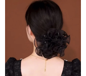 Large Hair Band High Elastic headband Flower Elegant  golden Starry Sky Hair Volume Bubble Headband for women Hair Accessories