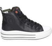 REFRESH | Zapatillas Altas Refresh para Mujer – Zapatillas Abotinadas con Plataforma en Color Negro – Zapatillas Casual con Cierre de Cordones y Cremallera – Estilo Casual – Estilo Urbano – Cómodas – Modelo 172284