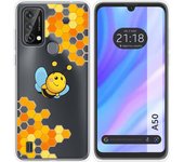 Funda Silicona Transparente para Blackview A50 diseño Abeja Dibujos