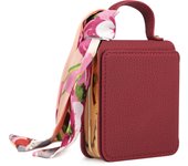 VIETAO Mirror Mobile Phone Case For Samsung Galaxy Z Flip 6, Leather Mobile Cover With Ribbon For Samsung Z Flip 5, Z Flip 4 3