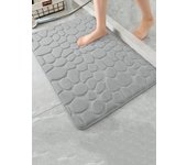 1pc Cobblestone Bath Mat - Stone Textured, Rapid Water Absorbent, Non-Slip, Washable, Thick Soft and Comfortable Carpet for Bath