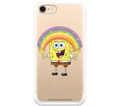 Funda original compatible con iPhone 7 o IPhone 8 o SE 2020 con un diseño de Bob Esponja Arcoiris
