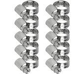 10 abrazaderas de Manguera de 8-16mm, ajustables, de Maple inoxidable, para ajustar conexiones de mangueras, tuberías de gas Doméstica, mangueras flexibles.