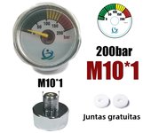 Manometer Pressure Gauge Mini Micro 25mm/1inch Gage Compressed Air Hand Pump Diving HPA Regulator M8*1 M10*1 1/8NPT 1/8BSPP