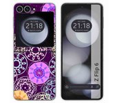 Tumundosmartphone Funda Carcasa Dura para Samsung Galaxy Z Flip 6 5G diseño Radial Dibujos
