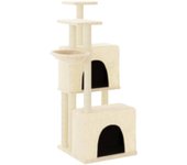 Rascador para Gatos con postes de isal color crema 143 cm