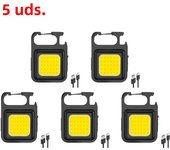 1-10PCS Mini LED 500LM Flashlight Keychain Multifunctional Portable COB Camping Lamps USB Charging Work Lights Fishing Lanterna