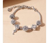 1PC Fashion Multi Element Accessories Drip Oil Rose Love Little Swan Pan Family Bracelet Jewelry Daily Dressing Party Gift -7633