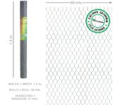 Saturnia Enrejado Triple Torsión 31/150 Cm. Rollo 50m para Uso Doméstico
