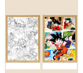 Anime Figure Dragon Ball Light Painting Photo Frame Goku Vegeta Led Night Light Birthday Bedroom Decor Original Gifts Moon Lamp
