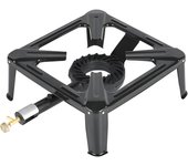 Muvip cocina de gas 1 fuego - quemador de hierro fundido - 7kw de potencia - llave de regulacion de gas