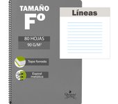 Quijote Paper World PACK CUADERNOS TAPA DURA CARTÓN FORRADO TAMAÑO FOLIO - A4, Rayas Horizontales, Liso, Pauta 2,5 3,5 y 46, 4x4 Mm, Colores Básicos, 80 H, 90gr, Vuelta Al Cole, Niño, Niña, Escolar, Instituto, Formales, Liso, Gris, Azul Marino, Rosa