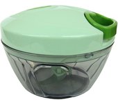 MiniPicadora Manual Silvano, Trituradora de Alimentos, Picadora de Carne y Vegetales, Procesador de Alimentos, Picadora Manual con Cuerda, Cuchillas de Acero Inoxidable, Capacidad 400ml