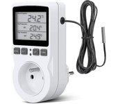 Controlador de temperatura digital calefacción refrigeración termostato socket 230V controlador de temperatura LCD para inversor Granja controlador De Temp/terrario
