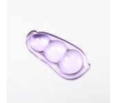 Alfombras de ratón de silicona con forma de guisante, transparente, reposamuñecas, almohada de mano genial, para juegos de oficina y hogar, reposamuñecaspequeño
