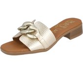 Shoes Sandalias Planas marca Oh! My Sandals para mujer en color metalizado