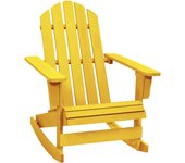 vidaXL Mecedora de jardín de madera