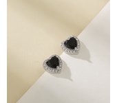Trendy Love Heart Rainbow Crystal Tiny Stud Earrings For Women Gold Silver Color Multicolor Birthstone Jewelry Mother's Day Gift