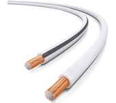 CABLEPELADO Cable de Altavoz | Alambre Trenzado Cable CCA | Aluminio Revestido de Cobre | Sección 1.5 mm2 | Blanco | 100 Metros