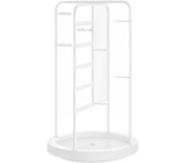 Soporte para Joyas, Expositor Giratorio para Joyas, 4 Secciones Independientes, Estructura de Metal, with Bandeja Inferior