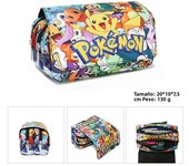 Pokemon Stationery Bags Pocket Monster Learn Pencil Case Student Portable Pen Case Nylon Material Pikachu Kids Gifts Anime Toys