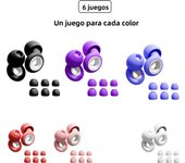 HUAK 1set Reusable Silicone Ear Plugs+ Extra Coverage, Perfect For, Swimming, sleeping, learning, Concert, Motorcyclists & More