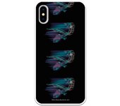 Funda original compatible con iPhone X o XS con un diseño de Correcaminos Fondo Negro