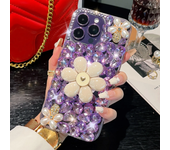 Sparkling Flower Pearl Water Diamond Phone Case Suitable For iPhone 15 14 13 12 11 Pro Max XR XS X 7 8 Plus Set