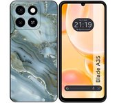 Tumundosmartphone Funda Silicona para Zte Blade A35 / A55 diseño Mármol 09 Dibujos
