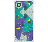 Funda compatible con Samsung Galaxy A22 5G - Geometría Abstracta fondo Azul