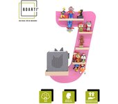 Letra de madera J estantería infantil Toniebox figuras estantería de pared Tonies caja de música Letra de madera J estantería infantil Toniebox figuras estantería de pared Tonies caja de música