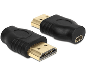 CABLEPELADO Adaptador Micro HDMI a HDMI | Adaptador Micro HDMI Vídeo Universal | 4K Ultra HD 1080p Full HD | Apto para Cámaras, Portátil y Tablet