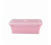 1 PCS Silicone Folding Lunch Box Food Grade Square Portable Microwave Oven Lunch Box Outdoor Travel Picnic Preservation Box