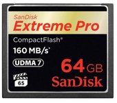 Sandisk 64GB Extreme Pro CF 160MB/s memoria flash CompactFlash