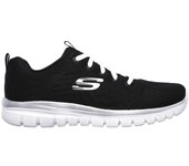 Zapatilla Mujer Skechers Get Connect Negro/Plata