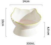 Raised Cat Bowl Elevated Cat Food Bowl Stable Protect Pet's Spine Durable Pet Feeding Dish Kitten Water Bowl for Cats Dogs