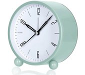 Reloj despertador silencioso sin tictac con luz de noche: para dormitorio, escritorio y regalo