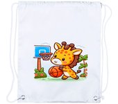 4 MOCHILAS DE CUERDAS girafa jugador animal deporte baloncesto playa piscina picnic excursion personalizada