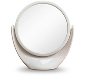 Double-sided 1x/5x Magnifying Makeup Vanity Mirror without light Free Standing 360 ° Rotation Travel Portable Cosmetic Compact