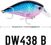 PROBEROS 1pc 7cm/10.5g Simulation Crankbait Wobbler Fishing Lure, 2.7inch/0.37oz Bionic Floating Hard Jerkbait, Fishing Tackle