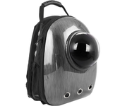 Mochila para transporte de mascotas gato y perro Transportin de plástico rígido gris - CityBAG