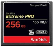SanDisk - 256 GB Extreme Pro 160 MB/s CompactFlash Card, Negro