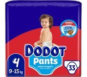 DODOT | Pañal - braguita, Talla 4 (9-15kg), 33 Unidades