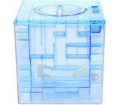 Mini hucha: innovadora Caja para guardarMonedaswith de Laberinto shape, Educational Juguetes de Rego para niños, color Azul