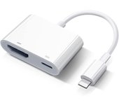 FGNS. Adaptador Lightning a HDMI,Adaptador HDMI para iPhone iPad a TV Cable HDMI Adaptador a TV Convertidor de Pantalla de Sincronización para iPhone 14/13/SE/12/11/XS/XR/X/8/7