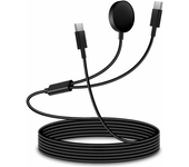 2 in 1 PD Type C Charger Cable for Samsung Galaxy Watch 6 /6 Classic/5 Pro/4/3/Active2/1,USB C Charging for S23 Ultra/S22/21/20