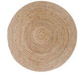 Alfombra Redonda Bombay, Yute, Marrón, 180x180x1 cm