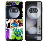 Tumundosmartphone Funda Carcasa Dura para Samsung Galaxy Z Flip 6 5G diseño Comic Dibujos