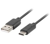 CABLE USB LANBERG 3.1 MACHO/USB C MACHO 1M NEGRO