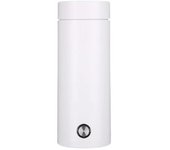 Pequeño hervidor de agua portátil, 450ML Hervidor de Viaje, 3 en 1 Mini Taza de Agua Eléctrica, 2 Untersetzer gratis, Materiales Inoxidables, Apagado Automático, para Hacer Leche, Café y Té